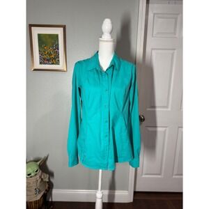 Magellan Outdoors Fish‎ Gear Shirt XL Teal Long Sleeve Vented Fishing Button Up